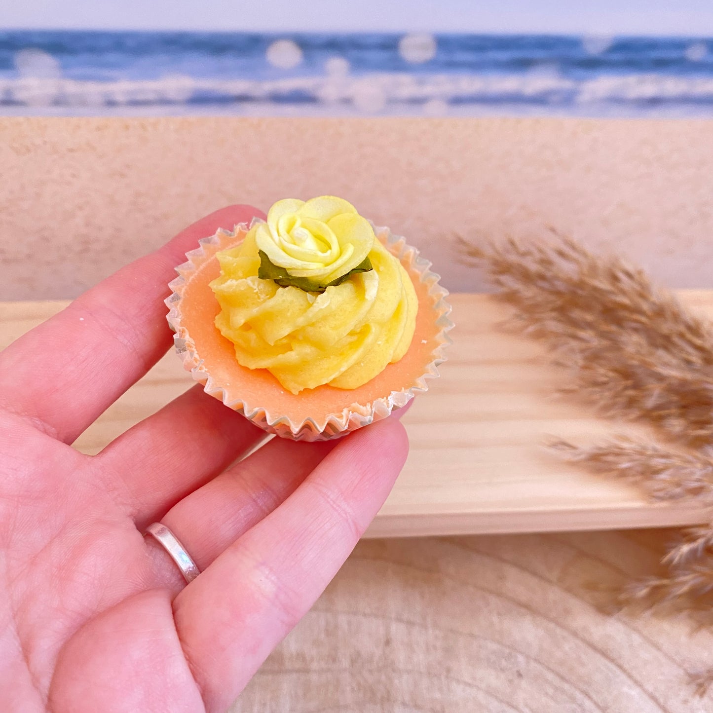 Badezusatz -Cupcake Gelb-