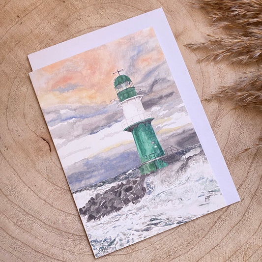 Klappkarte mit Umschlag -Westmole Grün-