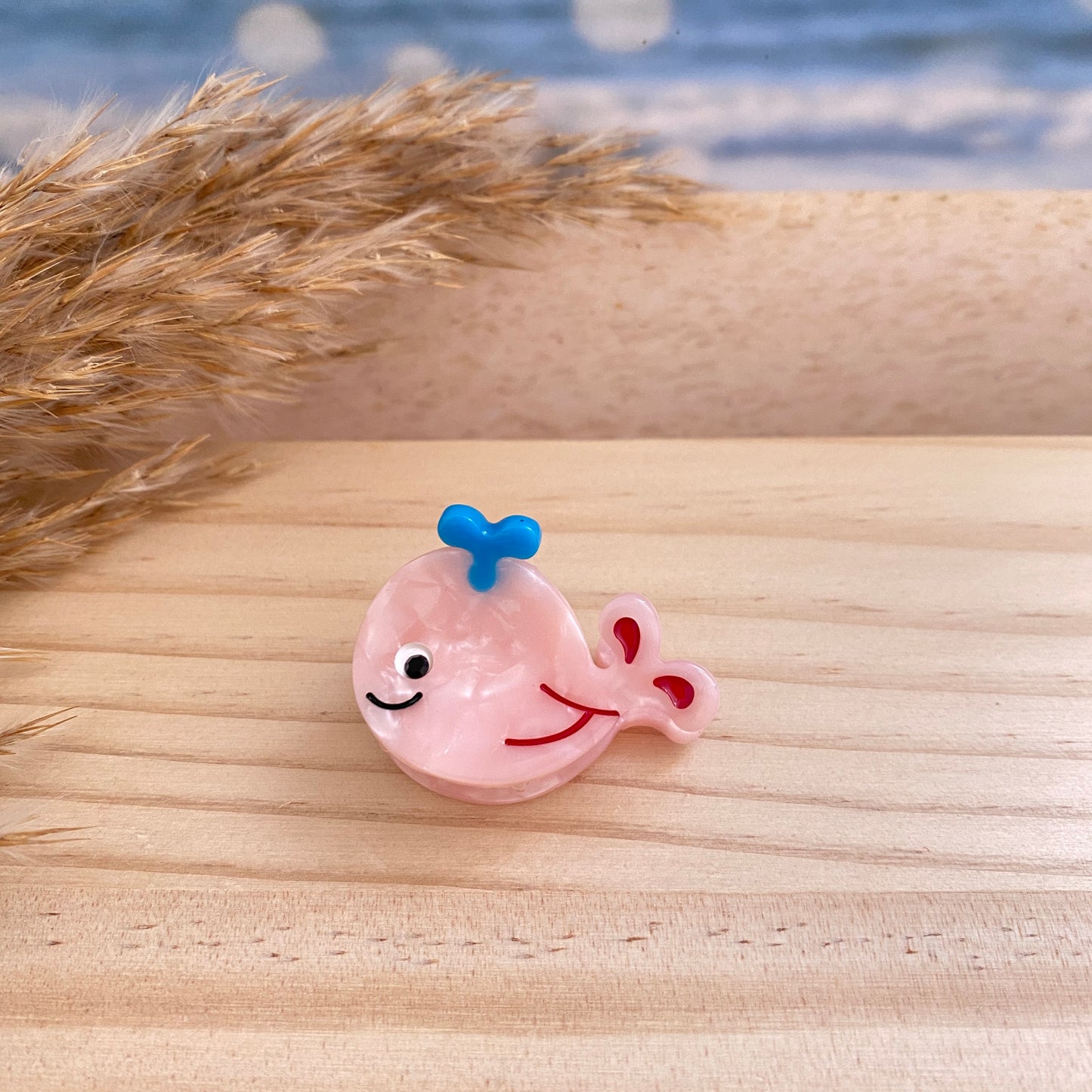 Haarklammer klein -Fisch pink-