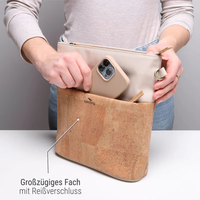 Umhängetasche Sperling Classic *Sand/Kork Hellbraun*