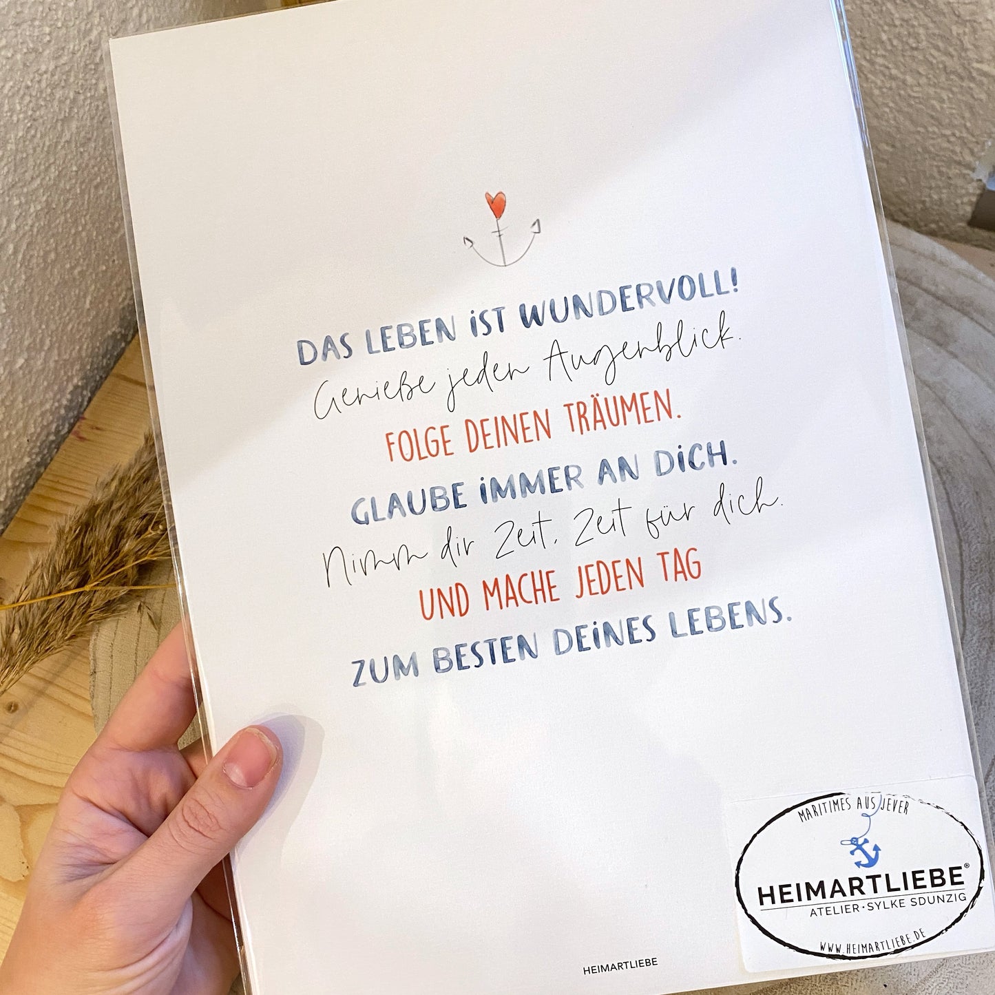 Kunstdruck A4 -das Leben ist wundervoll-
