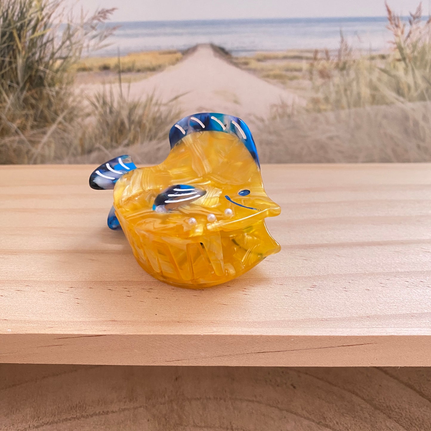 Haarklammer Fisch -Gelb-