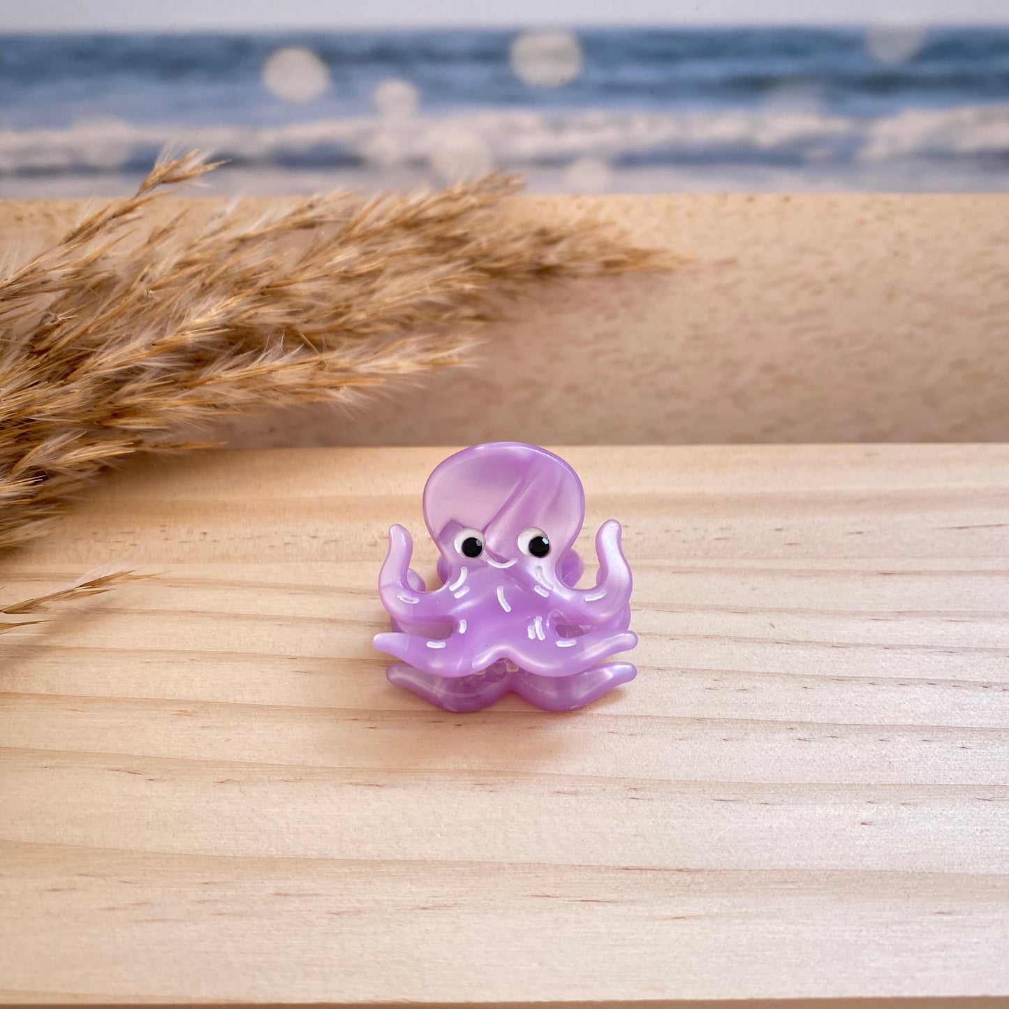 Haarklammer klein -Oktopus Flieder-