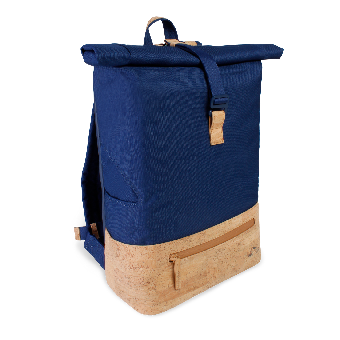 Rucksack Sperling Rolltop Daily *Blau/Kork Hellbraun*