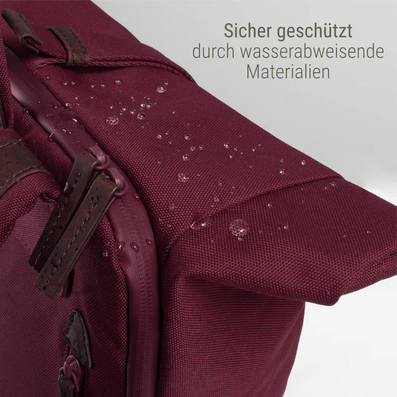 Rucksack Sperling Rolltop Daily *Bordeaux/Kork Braun*