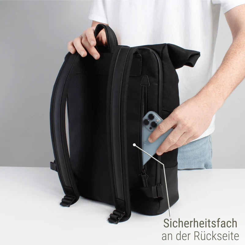 Rucksack Sperling Rolltop Daily *Schwarz/Schwarz*