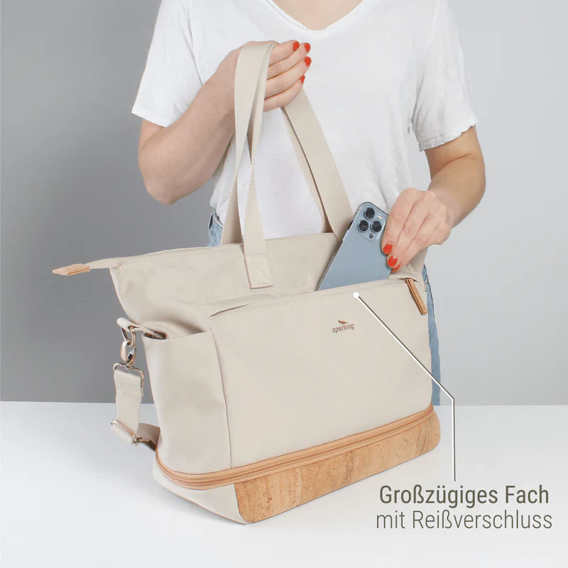 Shopper erweiterbar Sperling Divided *Sand/Kork Hellbraun*