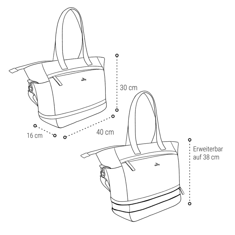 Shopper erweiterbar Sperling Divided *Sand/Kork Hellbraun*
