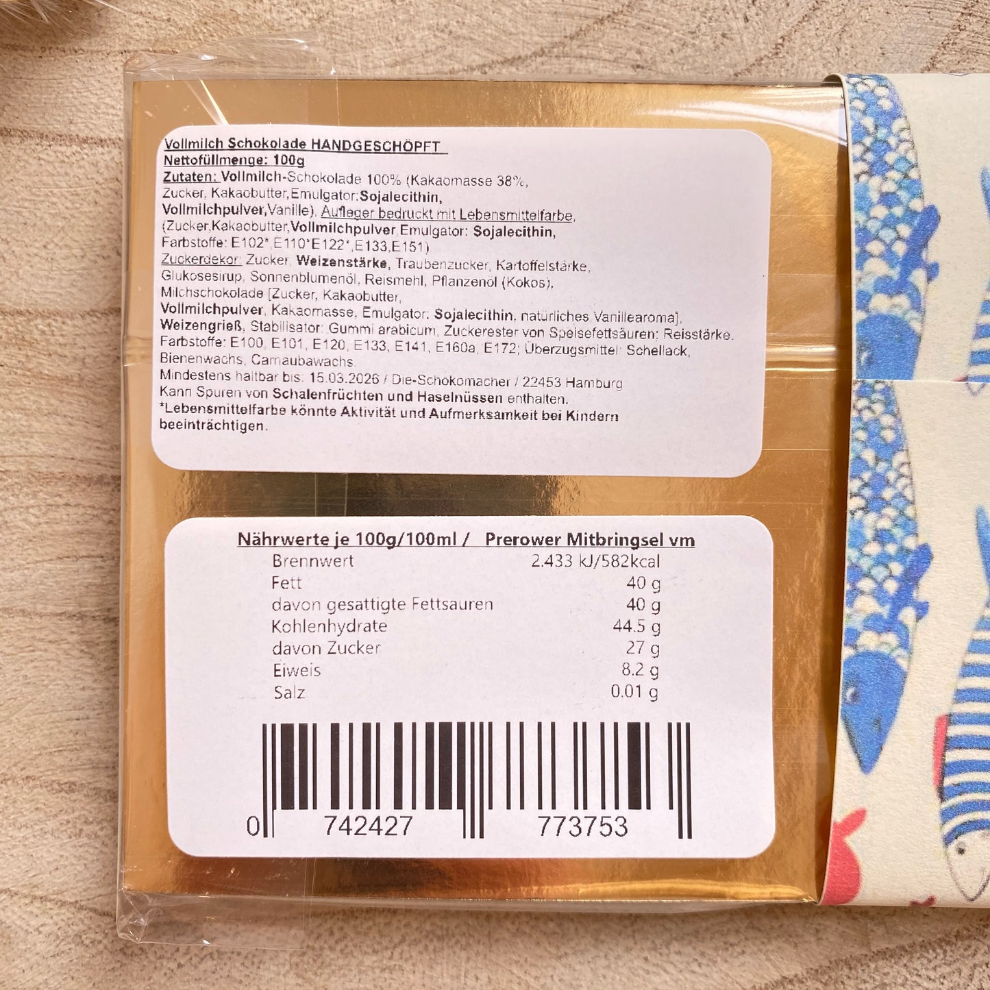 Schokolade Vollmilch -Prerower Mitbringsel-