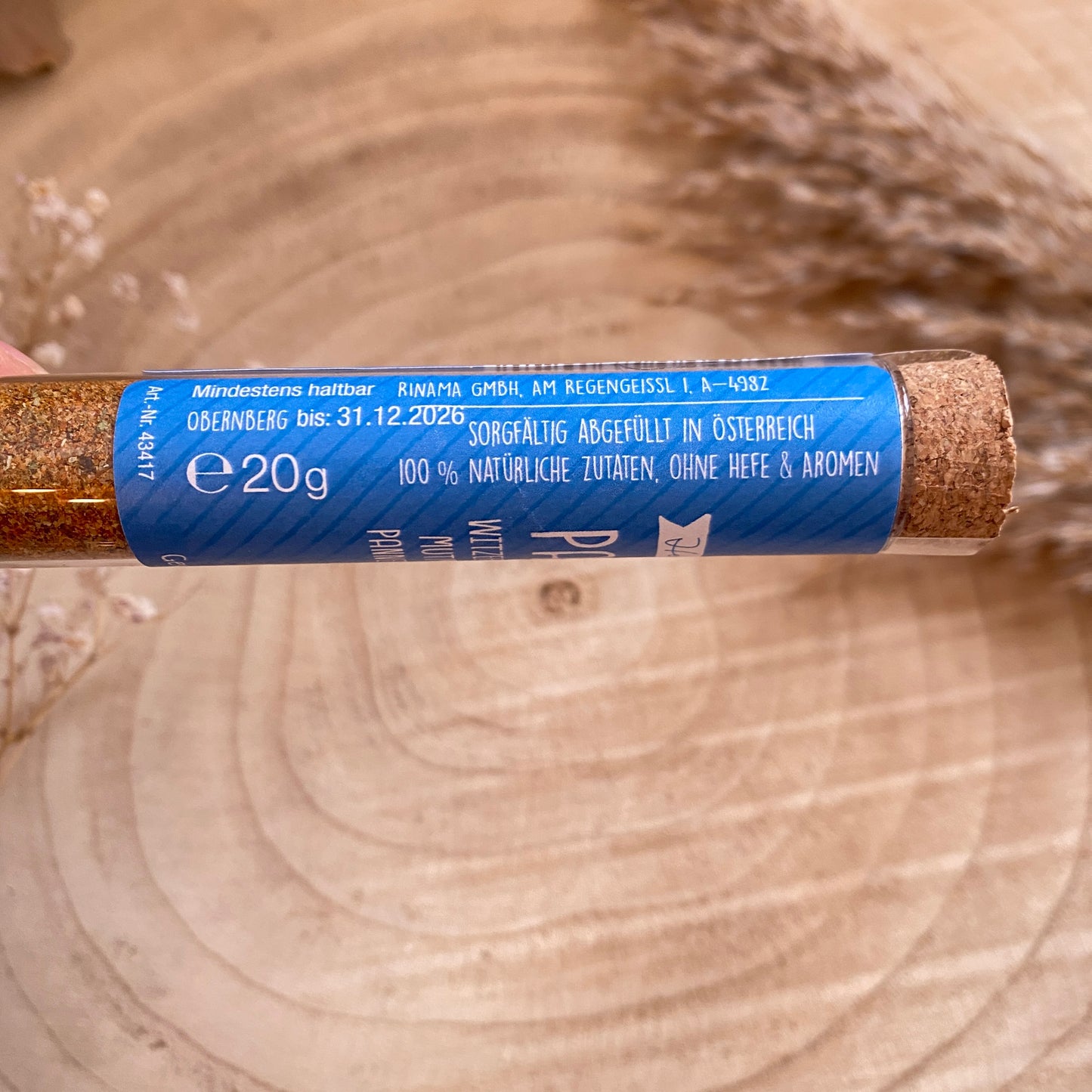 Gewürz im Reagenzglas -Herzens Papa-