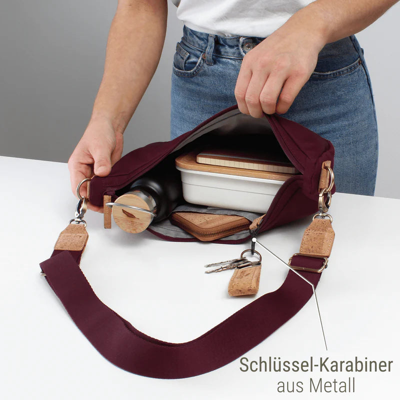 Moonbag Sperling Easy *Bordeaux/Kork Hellbraun*