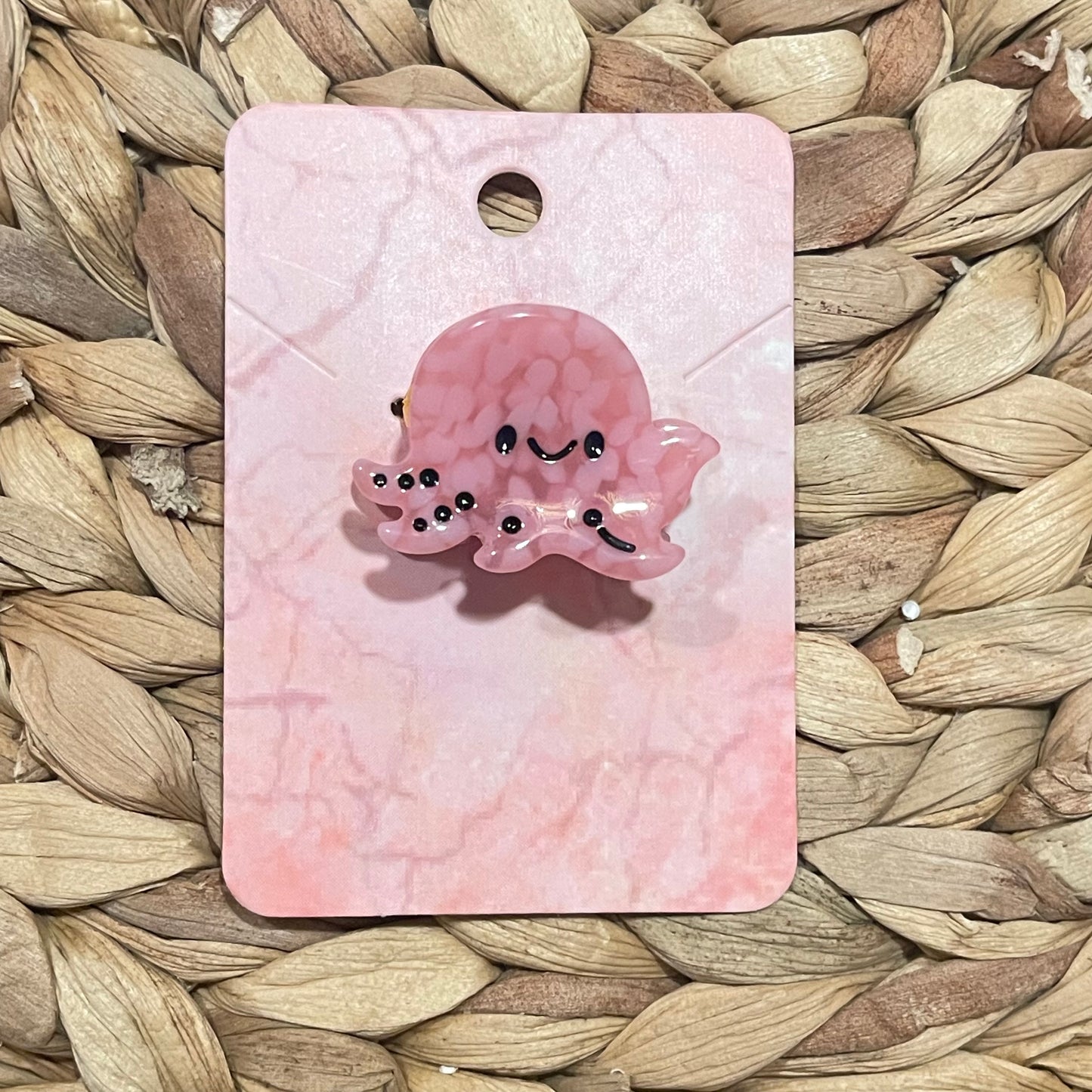 Haarklammer klein -Qualle Rosa-