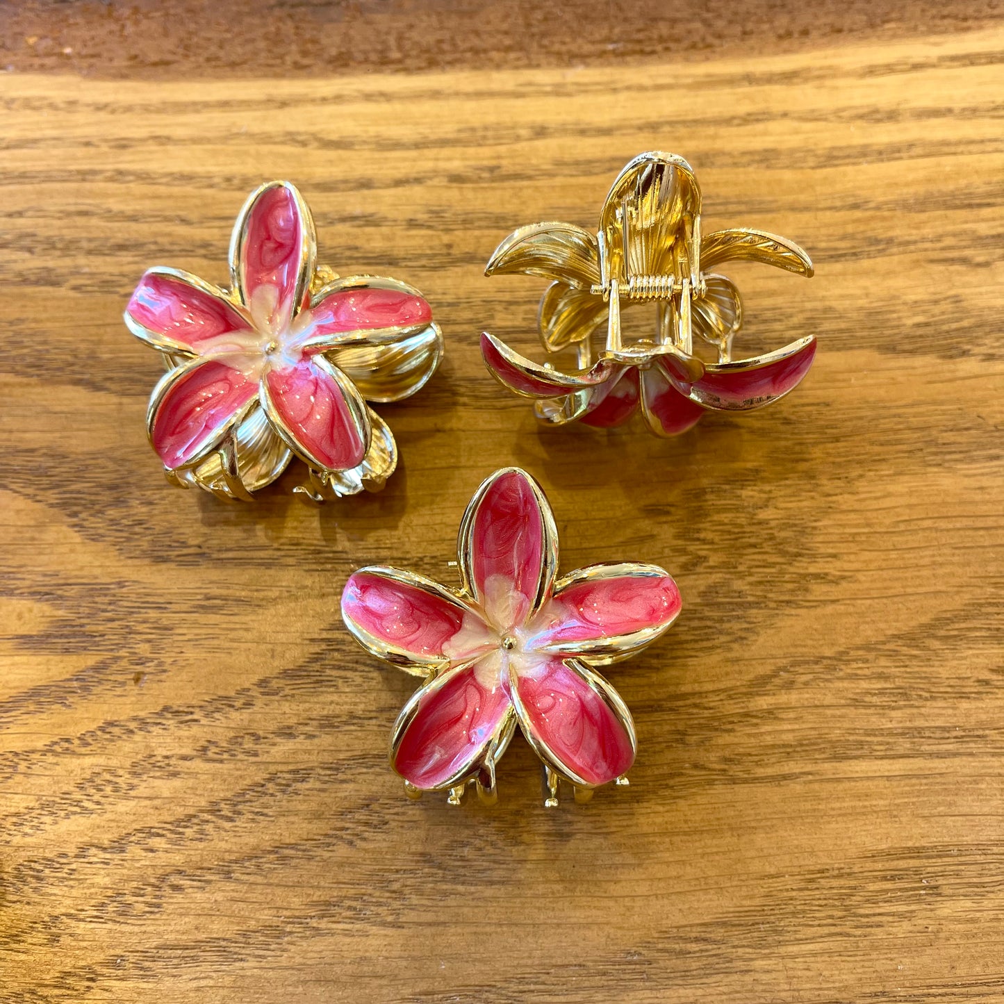 Haarklammer Flower -Metallic-