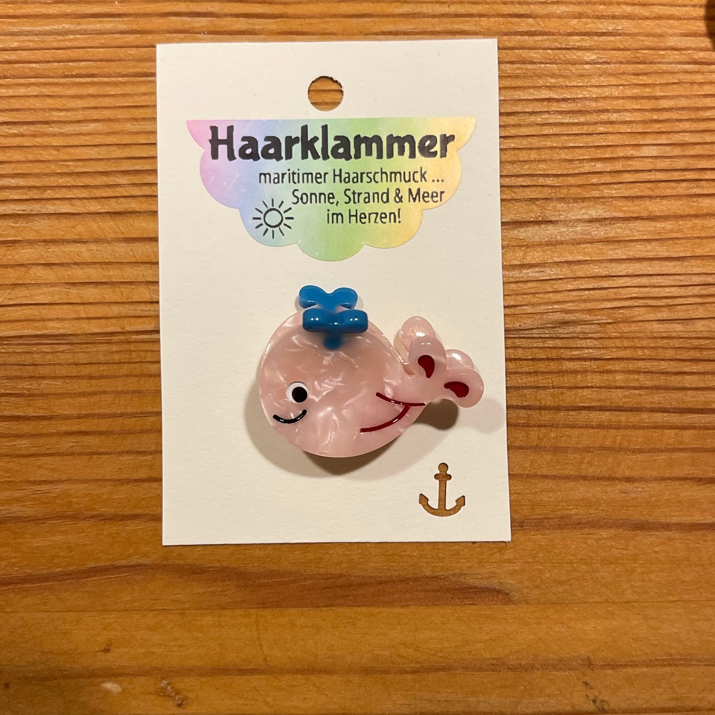 Haarklammer klein -Fisch pink-