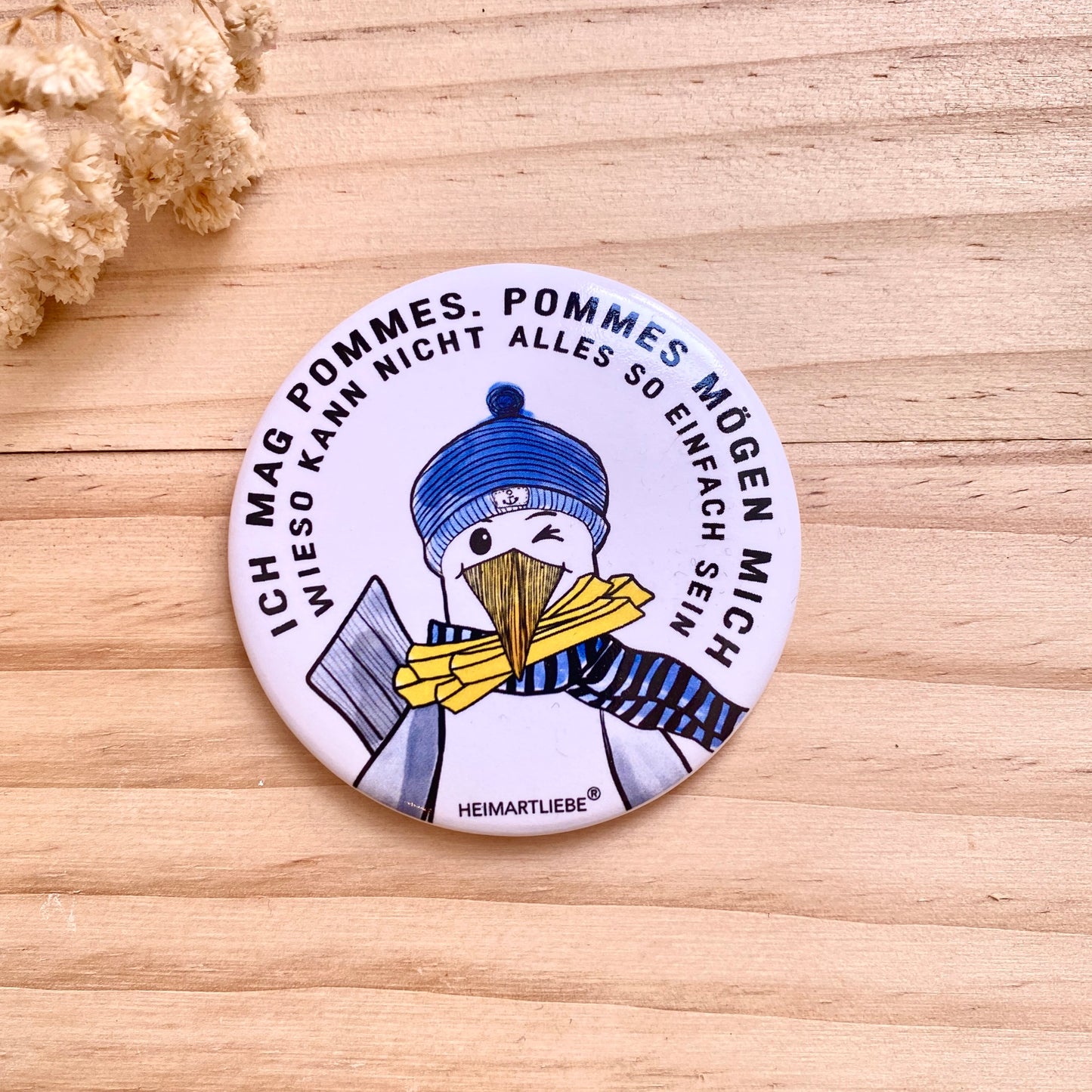 Flaschenöffner/Magnet -ich mag Pommes-