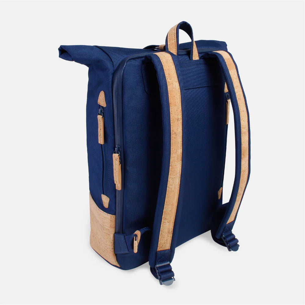 Rucksack Sperling Rolltop Daily *Blau/Kork Hellbraun*