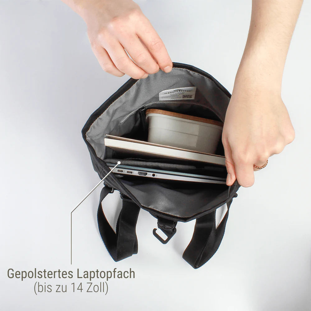 Rucksack Mini Sperling Rolltop Tiny *Schwarz/Schwarz*