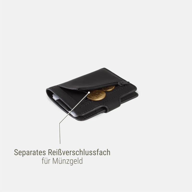 Geldbörse Sperling Minimal *Kork Schwarz*