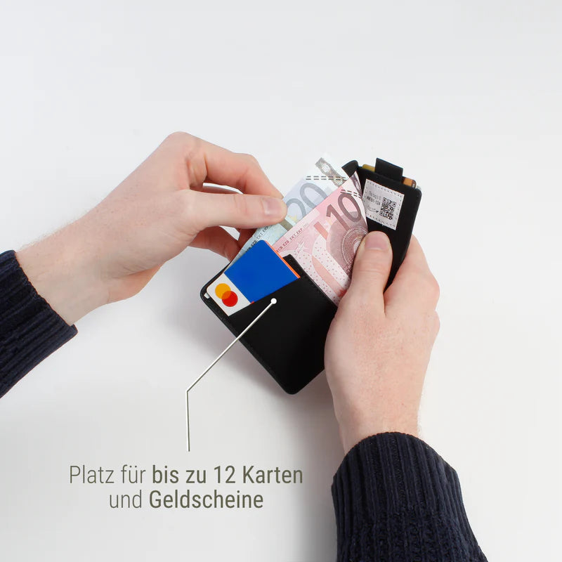 Geldbörse Sperling Minimal *Kork Schwarz*