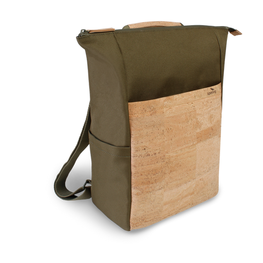 2 in 1 Rucksack/Tasche Sperling Triple *Kiwi/Kork Hellbraun*