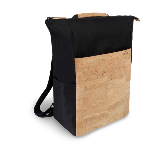 2 in 1 Rucksack/Tasche Sperling Triple *Schwarz/Hellbraun*