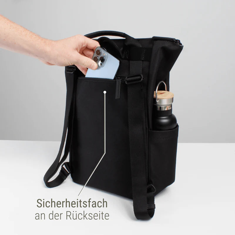 2 in 1 Rucksack/Tasche Sperling Triple *Schwarz/Schwarz*