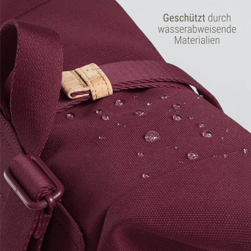 Rucksack Mini Sperling Rolltop Tiny *Bordeaux/Kork Hellbraun*
