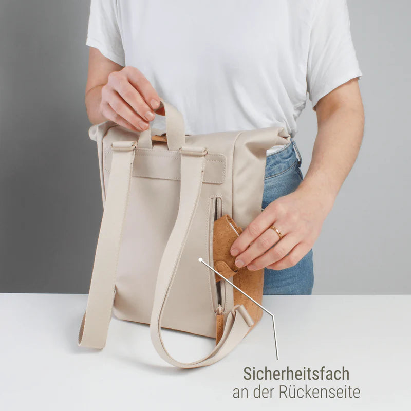 Rucksack Mini Sperling Rolltop Tiny *Sand/Kork Hellbraun*