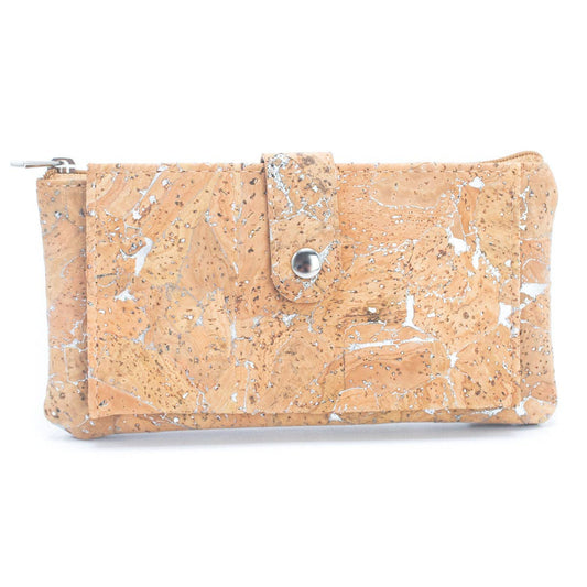 Portemonnaie Kork -Silber Flach-