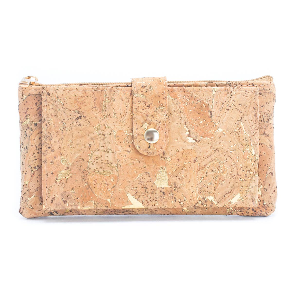 Portemonnaie Kork -Gold Flach-