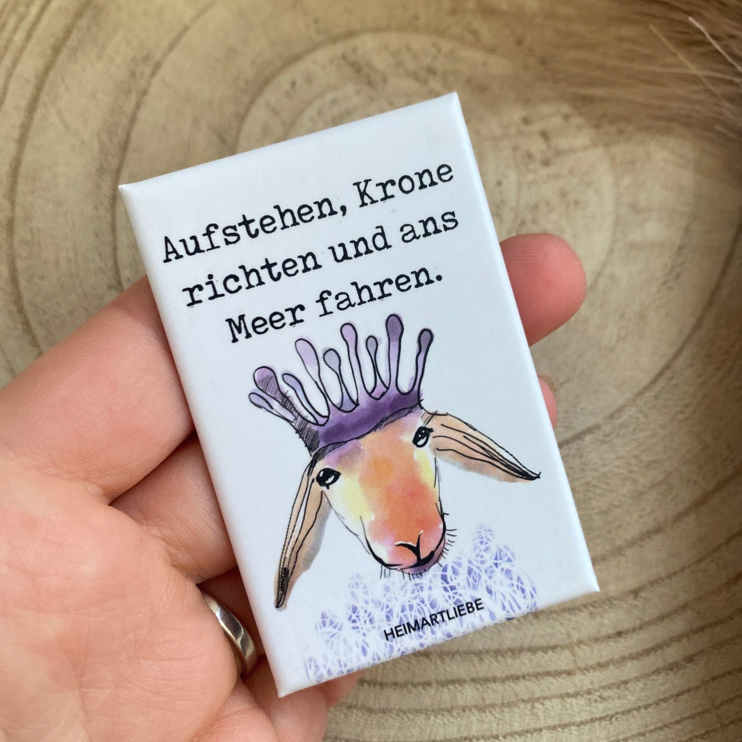 Magnet -Aufstehen, Krone richten, ans Meer fahren-