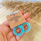 Ohrhänger Edelstahl -Perlmutt Pearls Blau Loop-