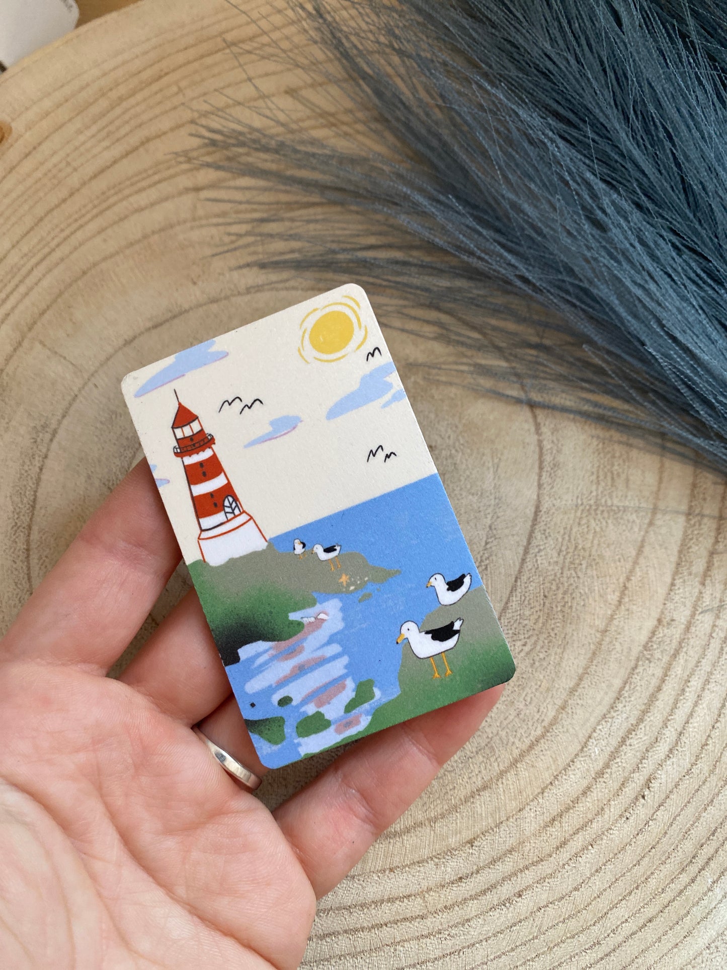 Magnet -Möwen mit Leuchtturm-