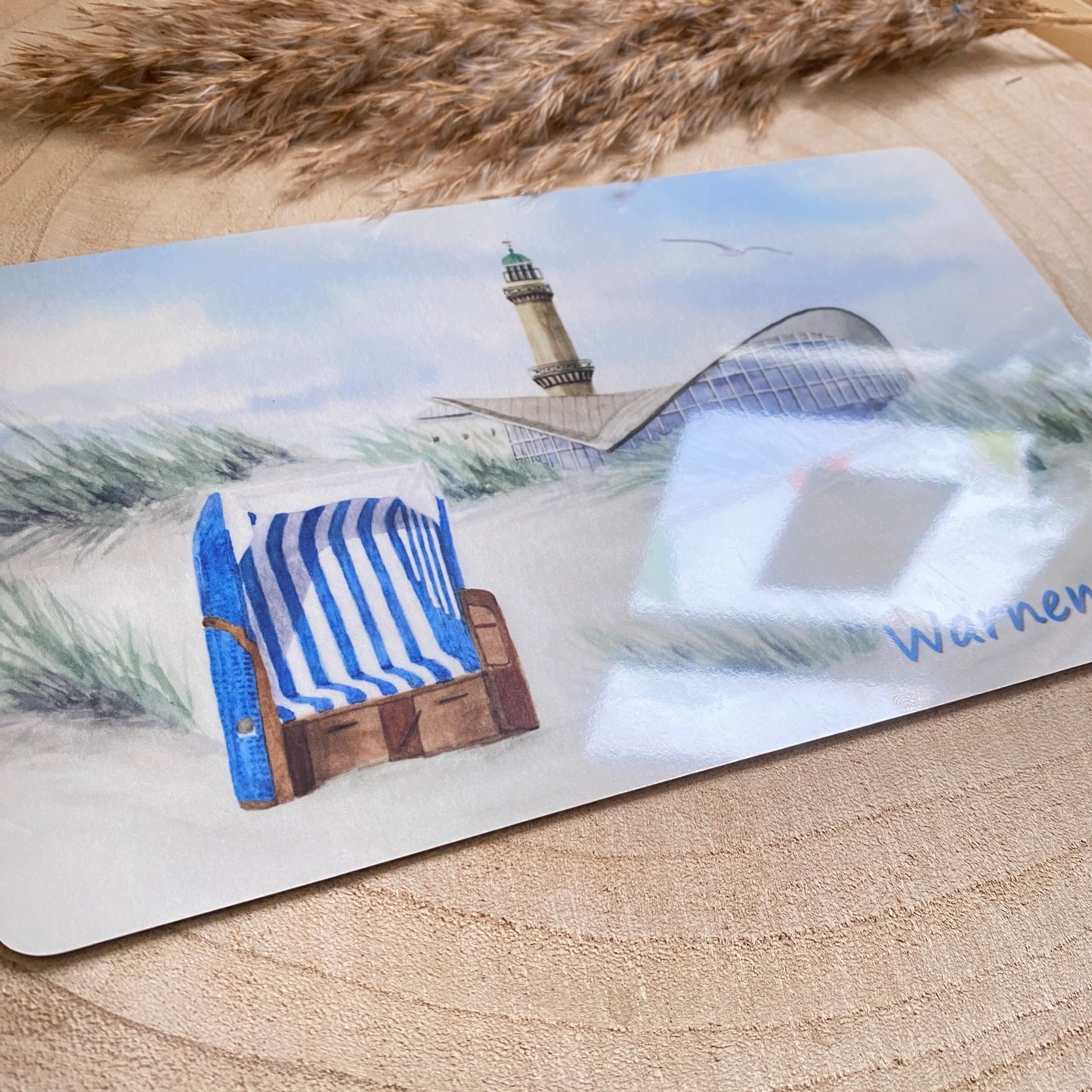 Frühstücksbrettchen -Warnemünde Strandkorb-