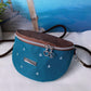 Bauchtasche *Anker* Weiß/Petrol/Kork Braun Bronze