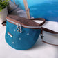 Bauchtasche *Anker* Weiß/Petrol/Kork Braun Bronze