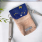 Handytasche *Vögel* Gold/Nachtblau/Kork Hellbraun