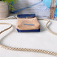 Handytasche *Vögel* Gold/Nachtblau/Kork Hellbraun