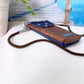 Handytasche *Papierboot* Weiß/Nachtblau/Kork Braun Bronze