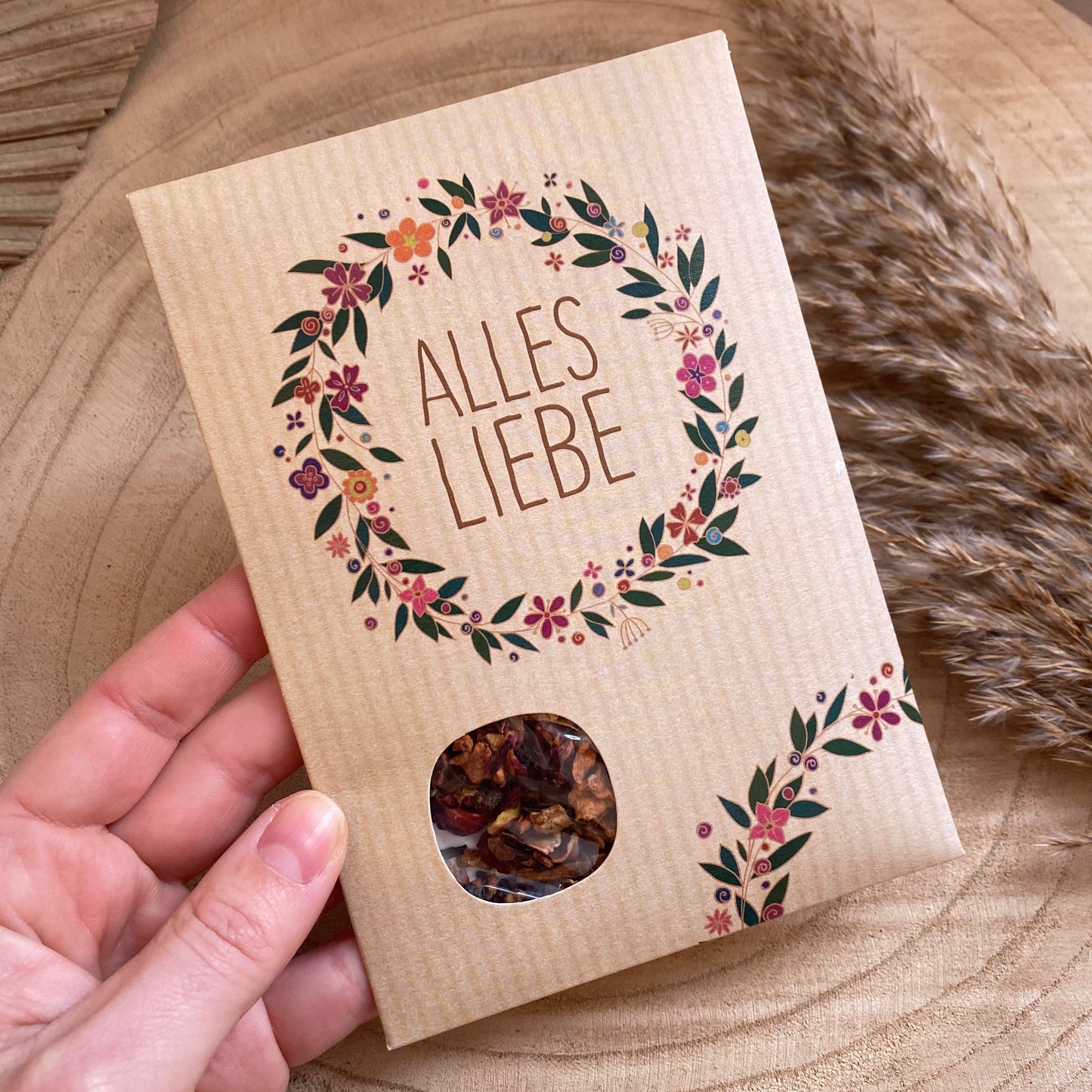 Tee Grußkarte -Alles Liebe-