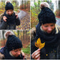 Strickmütze Schwarz -Anker-