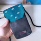 Handytasche *Papierboot* Weiß/Petrol/Kork Schwarz