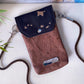 Handytasche *Vögel* Kupfer/Schwarz/Kork Braun Bronze