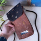 Handytasche *Papierboot* Kupfer/Schwarz/Kork Braun Bronze
