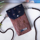 Handytasche *Papierboot* Kupfer/Schwarz/Kork Braun Bronze