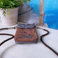 Handytasche *Papierboot* Weiß/Anthrazit/Kork Braun Bronze