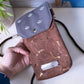 Handytasche *Papierboot* Weiß/Anthrazit/Kork Braun Bronze
