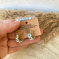 Ohrhänger Edelstahl -Mint Flower Hoops-