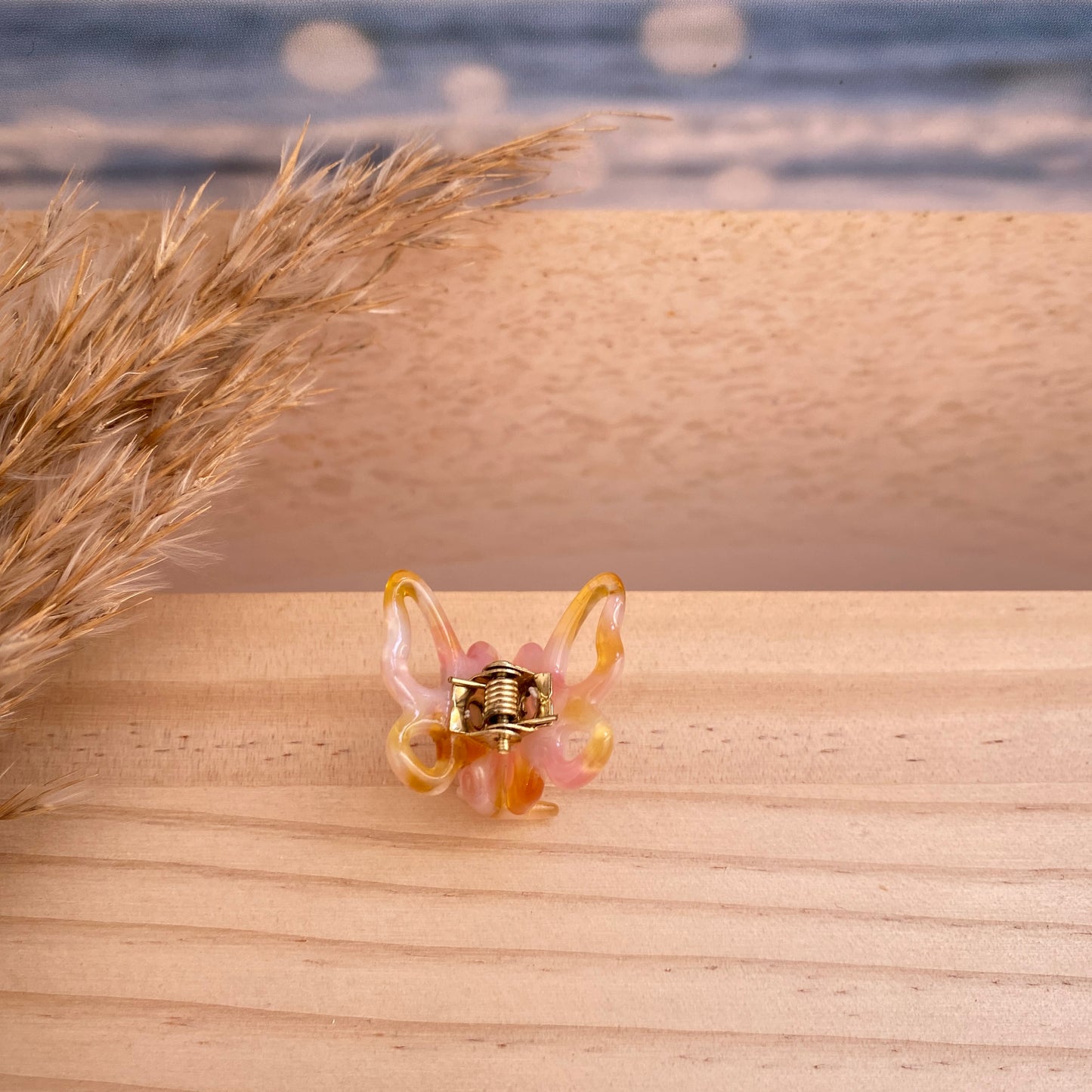 Haarklammer kl. Schmetterling -Sunrise-
