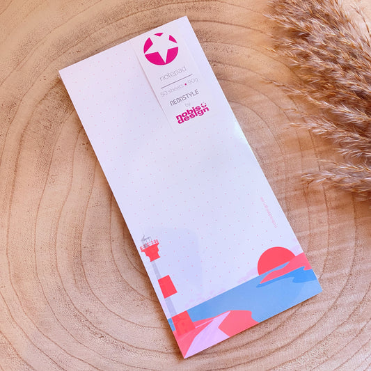 Notizblock Neon -Leuchtturm- DIN lang